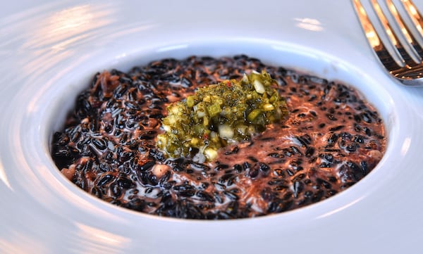 Black Rice & Oxtail Risotto, parmesan cream. (Contributed by Chris Hunt Photography)