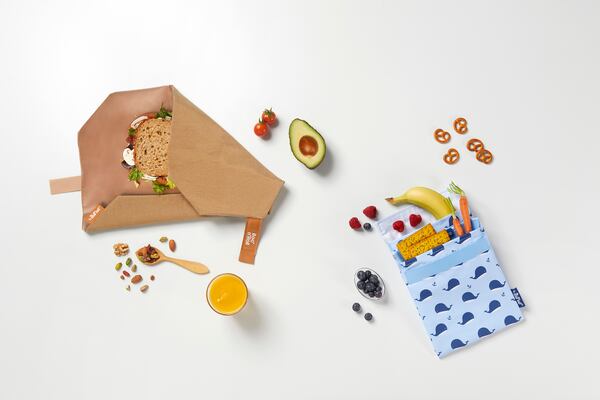 Reusable food wrappers and bags from Roll’eat. Courtesy of Roll’eat USA