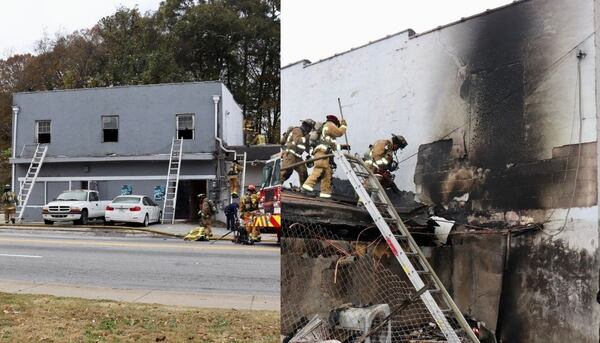 Firefighters were able to knock the fire down before it extended to additional areas of the property.