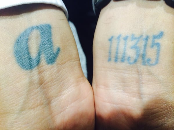 Flight attendant Will Estrada's AirTran tattoos shown on the day of AirTran's final flight, December 28, 2014. Courtesy