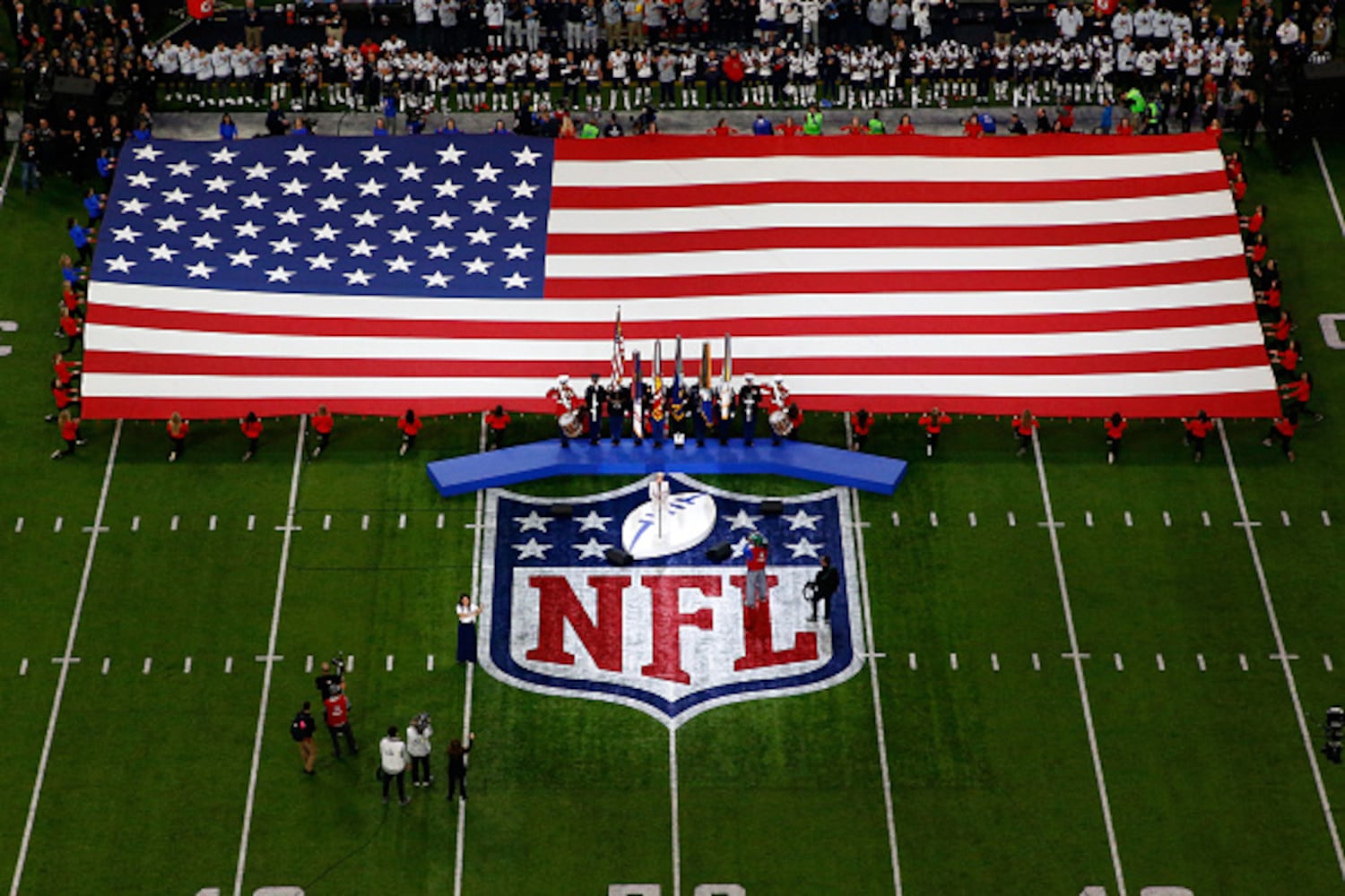 Photos: Pink performs the national anthem at Super Bowl LII