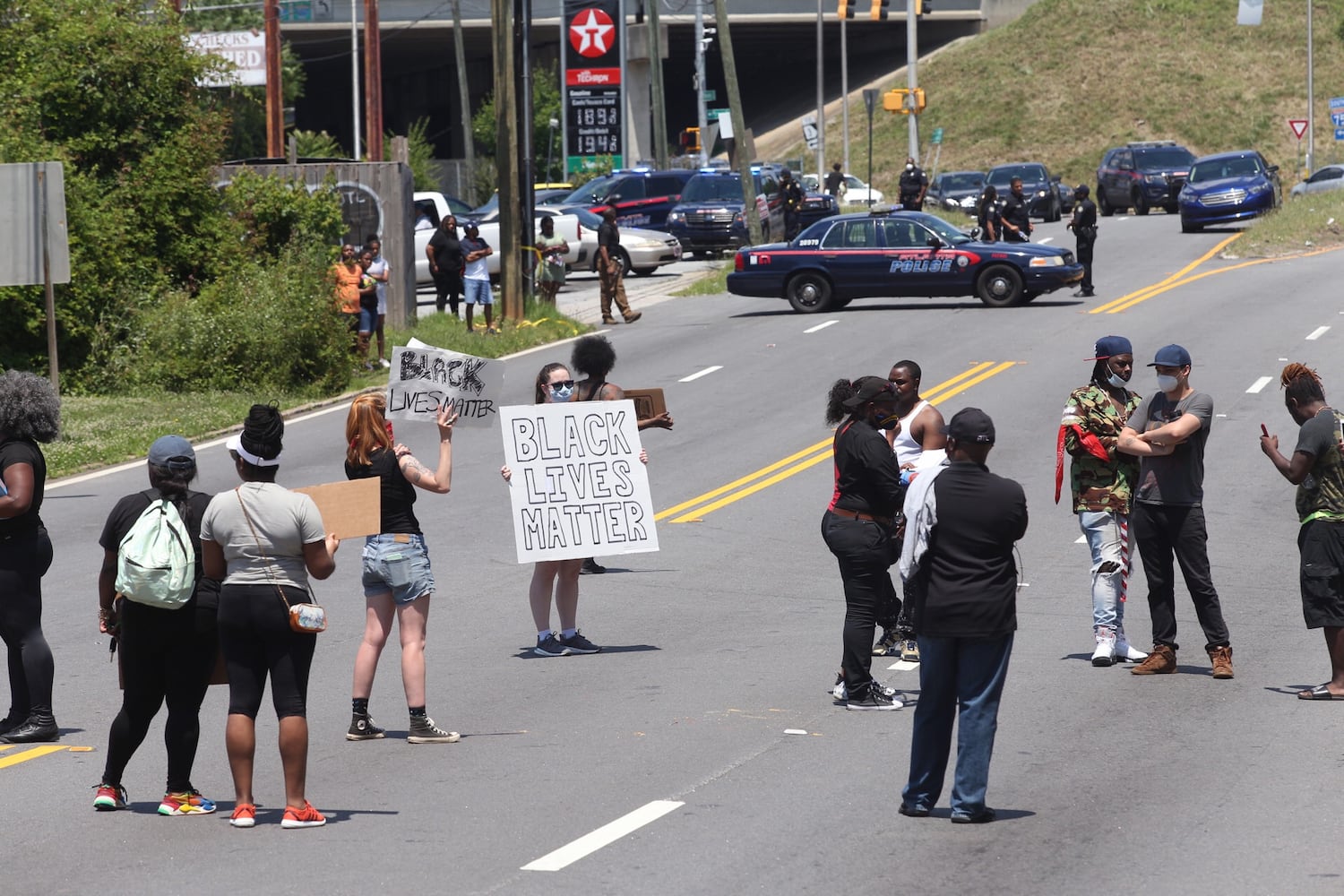 PHOTOS: Protesters gather in Atlanta over Friday’s police shooting