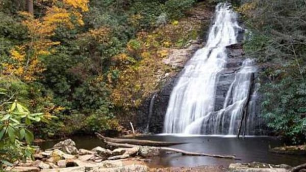 Helton Creek Falls is an ideal place to take the kids since it can be accessed with only a short walk.