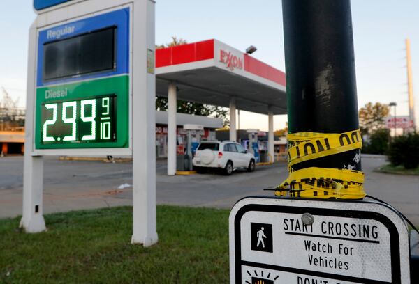 The Exxon gas station is located off Glenwood Road.