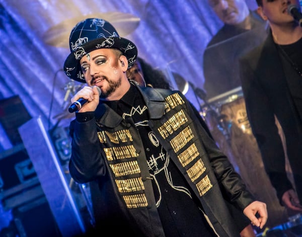 Boy George performs one of Culture Club's numerous hits. The band headlined the July 22 show at State Bank Amphitheatre at Chastain Park. Photo: Courtesy of The Image Berne