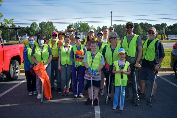 Following suit, 12 volunteers picked up 56 bags of garbage weighing approximately 1,000 pounds along 4.1 miles of Kellogg Creek Road from Bells Ferry to New Light Road, crossing the Kellogg Creek Bridge over Lake Allatoona on June 26. County Commissioner Corey Ragsdale and his family were among the volunteers.