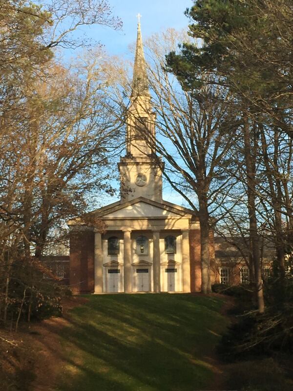 David Riley took this photo of Trinity Presbyterian Church, Howell Mill Road, Atlanta, 0on New Year’s Day, 2020.