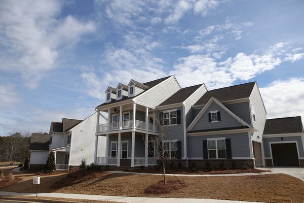 Homes of the Summerhour subdivision by Pulte Homes. West Cobb residents complained the homes built look nothing like the designs they were originally pitched.(HENRY TAYLOR / HENRY.TAYLOR@AJC.COM)