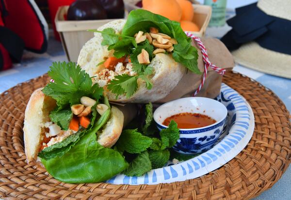 Vietnamese Beach Baguette can easily become a vegan option. (Styling by Lisa Hanson / Chris Hunt for the AJC)