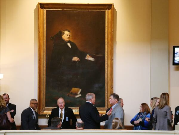 January 13, 2015 - Atlanta - The halls of the Capitol were filled with lobbyists as the House and Senate convened at 10 a.m. House activities included naming the chaplain and doctor of the day, morning orders, resolutions and announcements. BOB ANDRES / BANDRES@AJC.COM