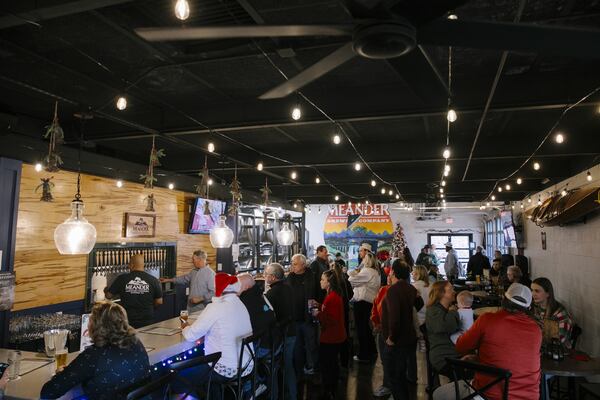 Meander Brewing Co. in Buford can seat about 115 people inside and another 40 outside. (Courtesy of Meander Brewing Co.)