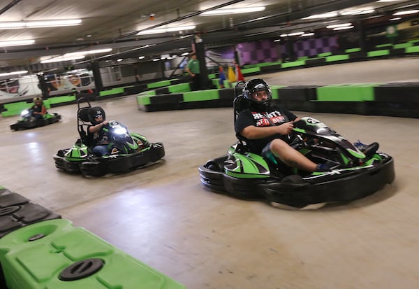  Race around in go-karts and grab a bite at The Andretti Grill this Father's Day./ Photo credit: Curtis Compton.