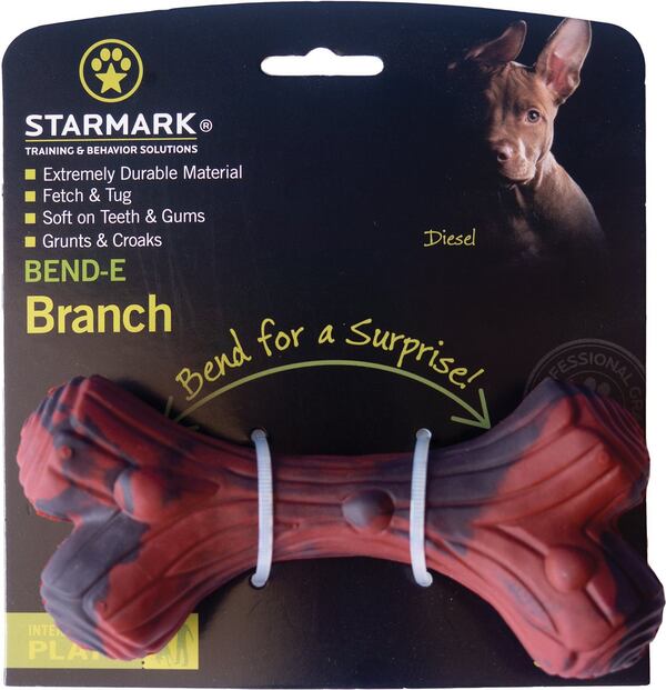 Starmark Bend-E Branch, $9.99 to $14.99, Chewy.com Dogs that love a good chew toy will appreciate the Bend-E Branch.