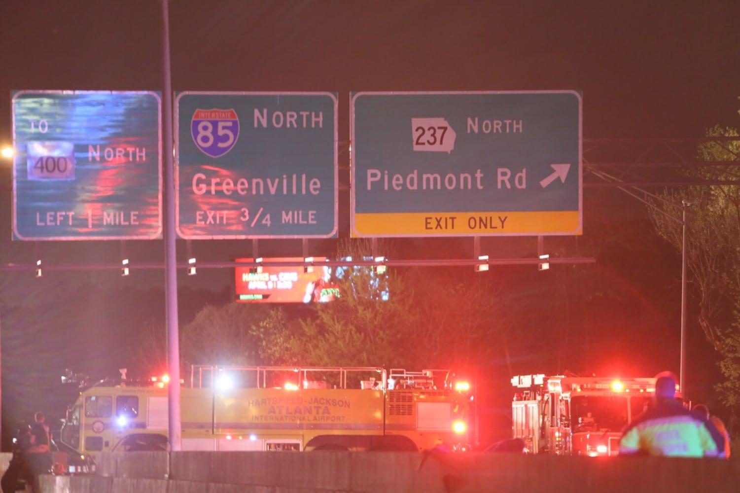 I-85 bridge collapse and fire