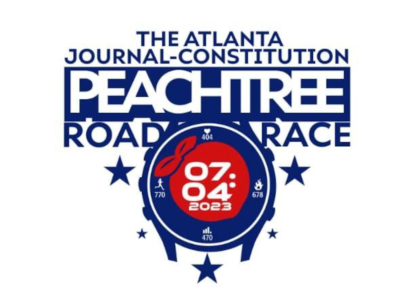 Maurice Garland's 2023 AJC Peachtree Road Race t-shirt design submission. Garland says he's proud the design made it to the final round of voting.