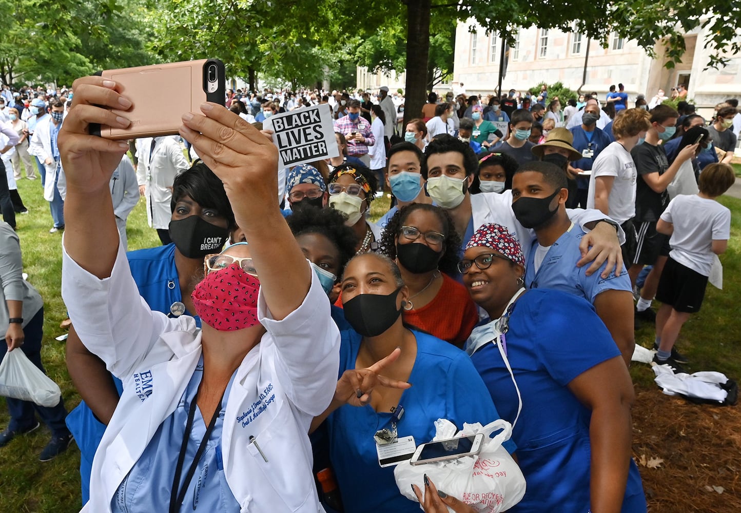 Photos: White Coats for Black Lives demonstration at Emory