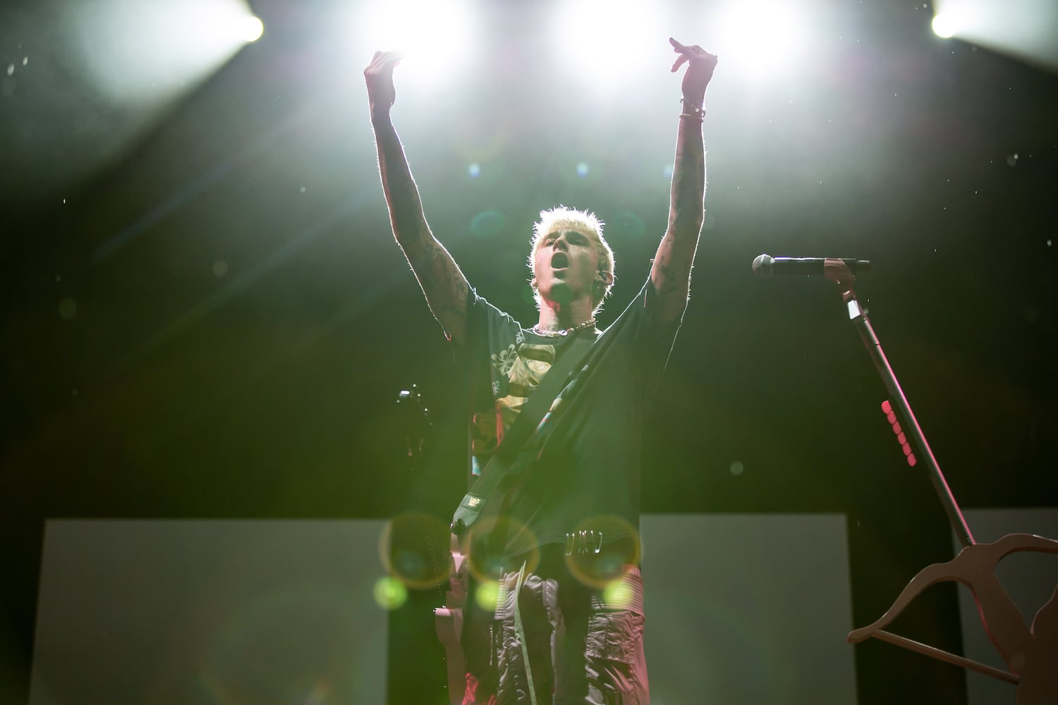 Machine Gun Kelly performs at Music Midtown on Saturday, September 18, 2021, in Piedmont Park. (Photo: Ryan Fleisher for The Atlanta Journal-Constitution)