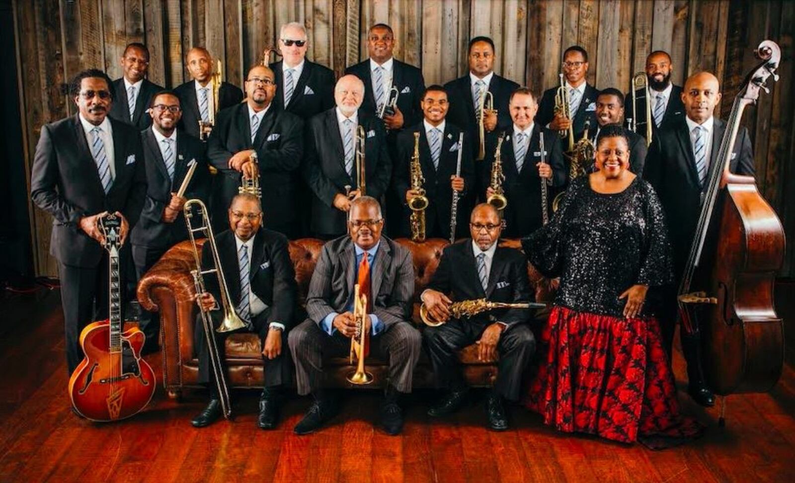 The modern Basie Orchestra just released a live album. Boone is in the second row on the left side, standing next to guitarist Will Matthews.