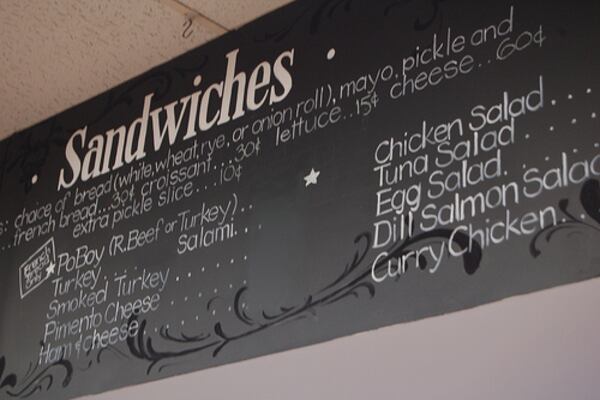 Henri's sandwich menu (Henri's Bakery)