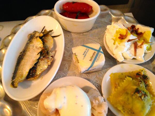 Appetizer tray at Balthazar's Keuken