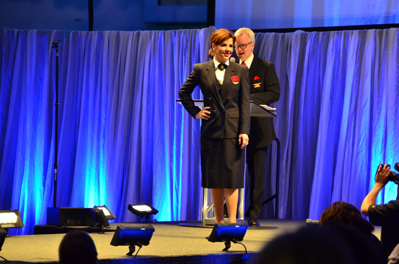 Delta flight attendants strike a fashion pose