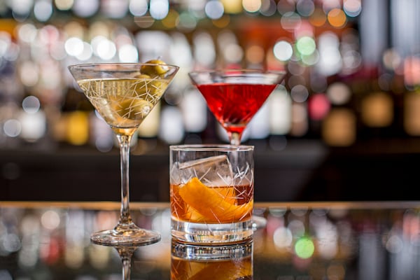 Cocktails (left to right) - Martini, Smoky Old Fashioned and Perfect Negroni. / Photo contributed by The Ritz-Carlton, Atlanta