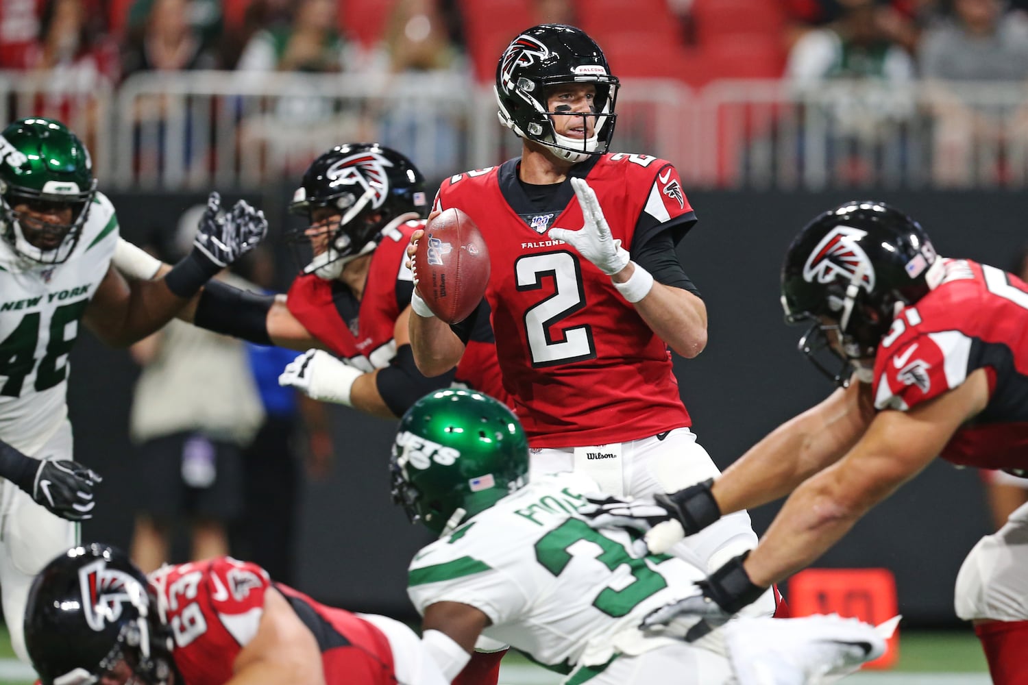 Photos: Falcons host Jets in third exhibition game