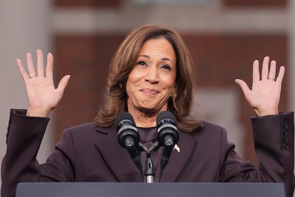 Vice President Kamala Harris delivers a concession speech on the campus of Howard University in Washington on Wednesday.