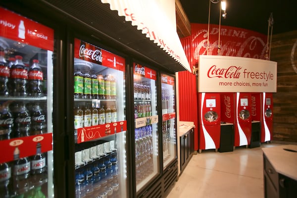 Coca-Cola Marketplace featuring Freestyle is one of the new food options at Kings Island this season. GREG LYNCH / STAFF