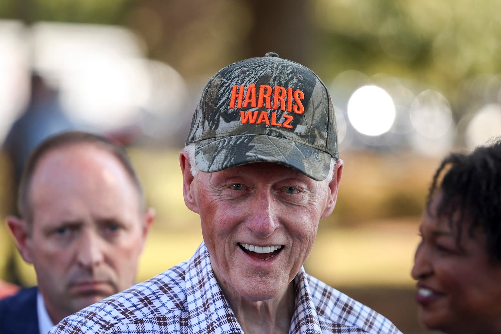 Former U.S. President Bill Clinton returned to Georgia on Sunday to campaign for Vice President Kamala Harris in Richmond County. Last month, he made stops in Albany, Columbus and Fort Valley to support the Democratic ticket. (Logan Cyrus/AFP/Getty Images/TNS)