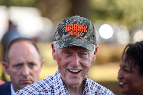 Former U.S. President Bill Clinton returned to Georgia on Sunday to campaign for Vice President Kamala Harris in Richmond County. Last month, he made stops in Albany, Columbus and Fort Valley to support the Democratic ticket. (Logan Cyrus/AFP/Getty Images/TNS)