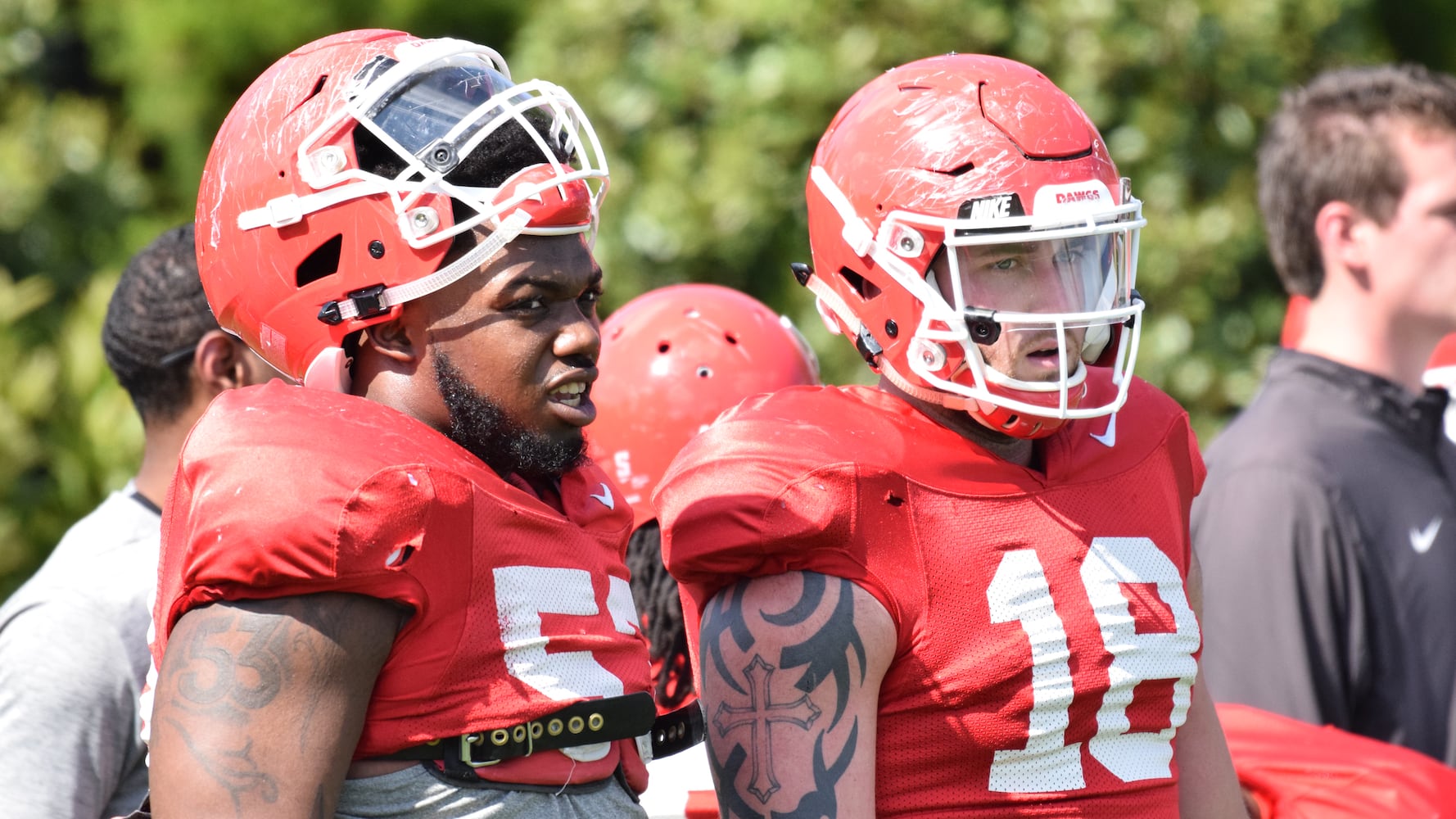 April 10, 2018: Georgia Bulldogs football practice