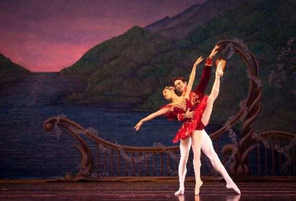 Rachel Van Buskirk and Christian Clark in "Atlanta Ballet's Nutcracker." CONTRIBUTED BY CHARLIE MCCULLERS