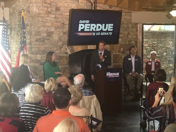 Rich McCormick addresses a crowd of Gwinnett Republicans.