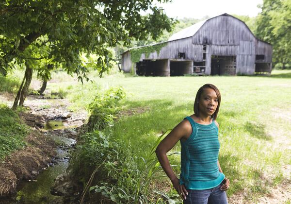 Lynchburg, Tenn., June 2017 — Fawn Weaver on a farm where Nathan “Nearest” Green and Jack Daniel first distilled whiskey together in the late 1800s. Weaver, a real estate investor and author, is on a mission to ensure that Green, a former slave who taught Daniel how to make whiskey, is properly recognized. 