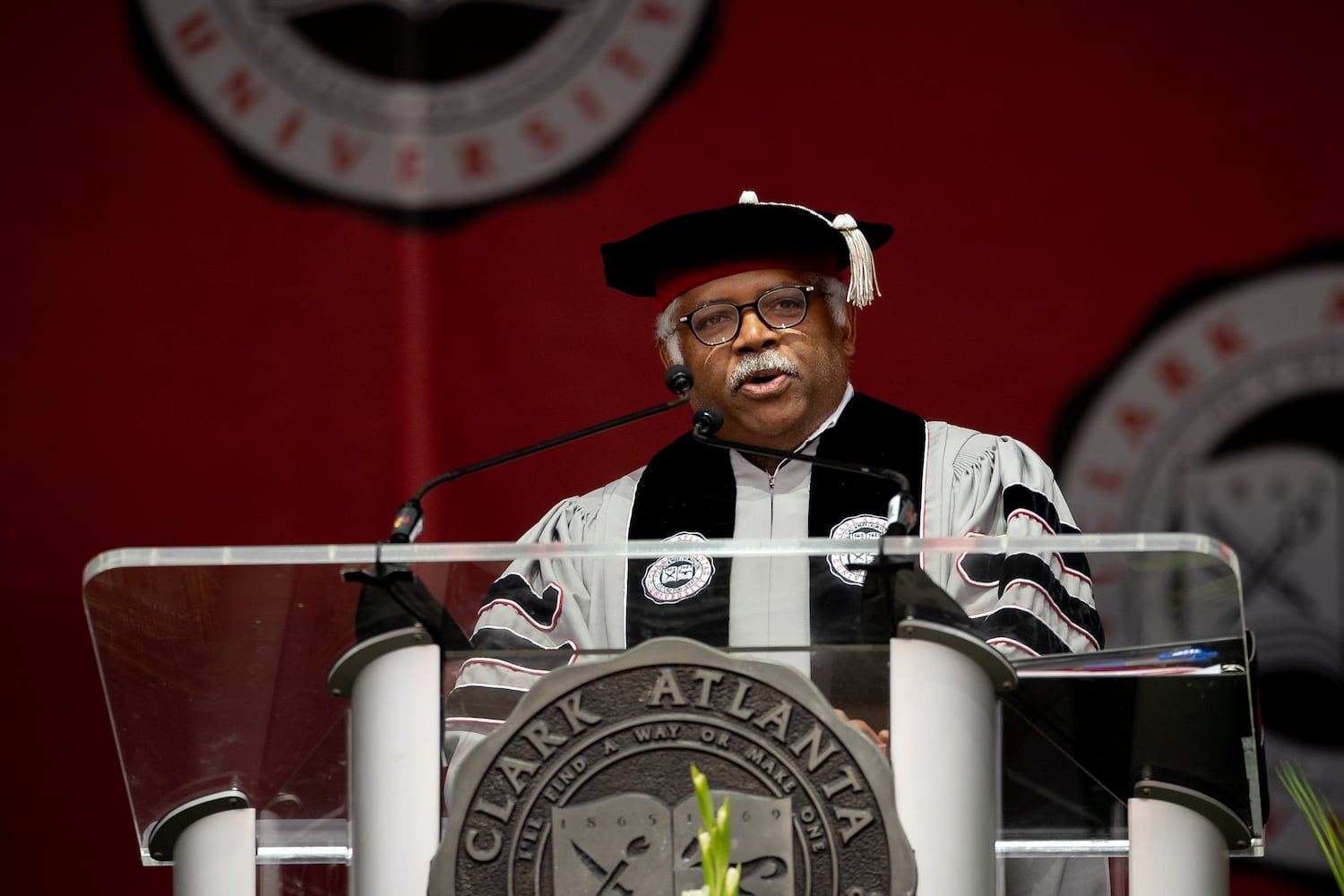 Graduates, faculty and family gather for the Clark Atlanta University 35th annual commencement convocation.