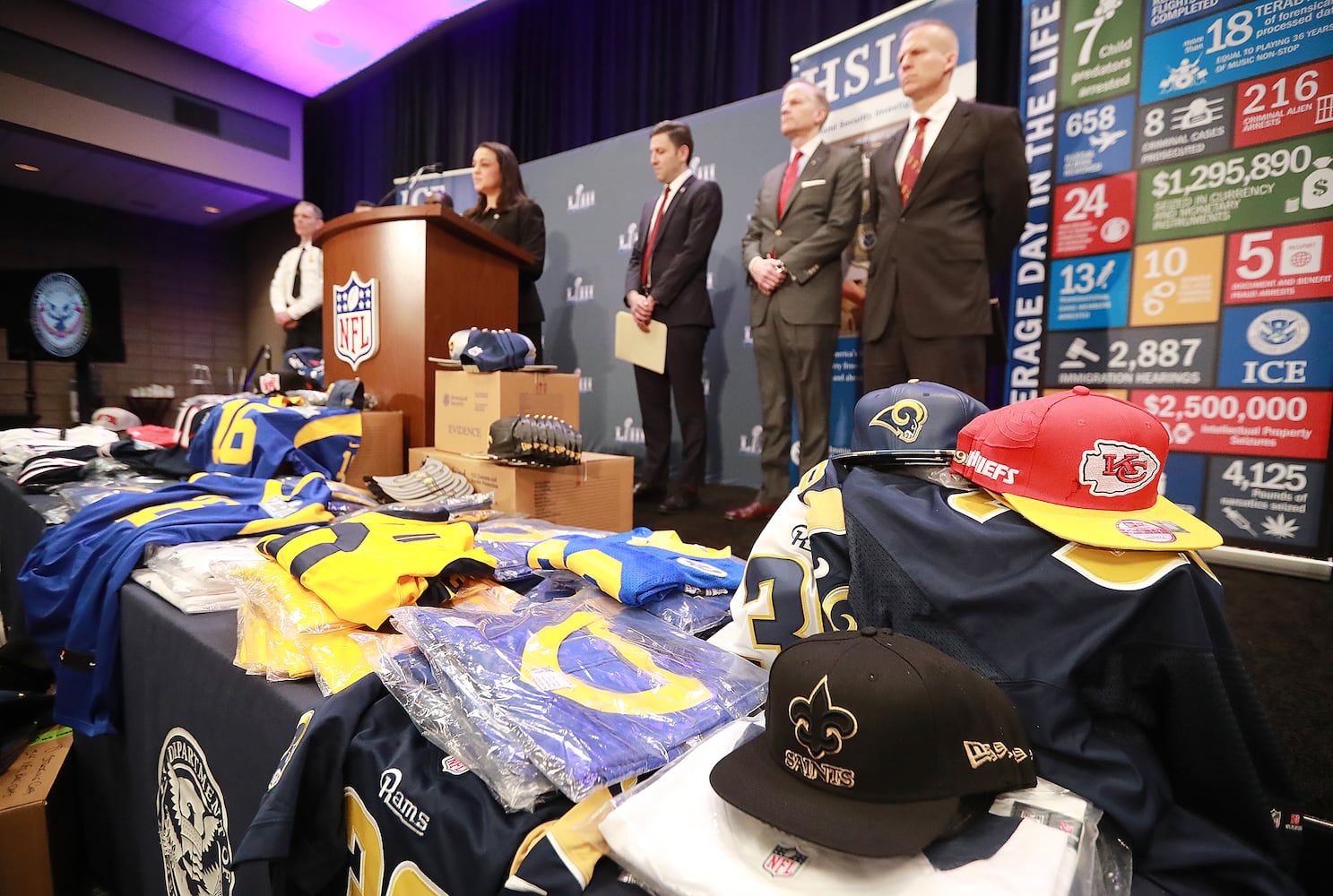 Counterfeit Super Bowl LIII items seized