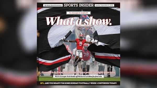 The Atlanta Journal-Constitution's digital magazine Sports Insider, Sunday, Sept. 11, 2022.