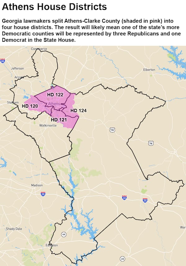 Athens-Clarke County State House Districts