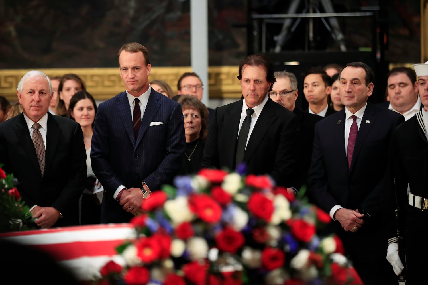 Photos: Family, friends, colleagues pay final respects to George H.W. Bush