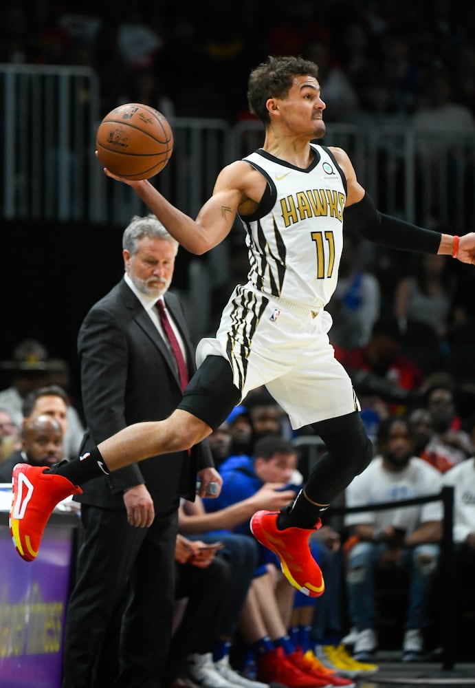 Photos: Trae Young, Hawks celebrate another win