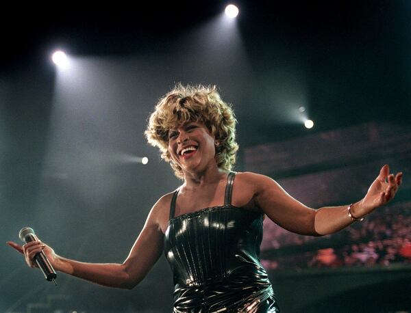 Tina Turner performs on stage at Centennial Garden on Dec. 3, 2000, in Bakersfield, Calif. AP PHOTO / THE BAKERSFIELD CALIFORNIAN, KENNETH WONG