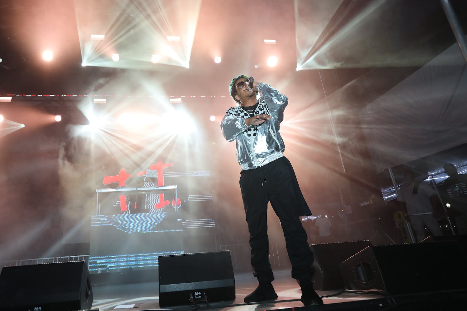 After the cancellation of Burna Boy, Georgia's own T.I. came to the came to the rescue as one of the headliners on the Sound Stage. Sunday, October 10, 2021. Miguel Martinez for The Atlanta Journal-Constitution