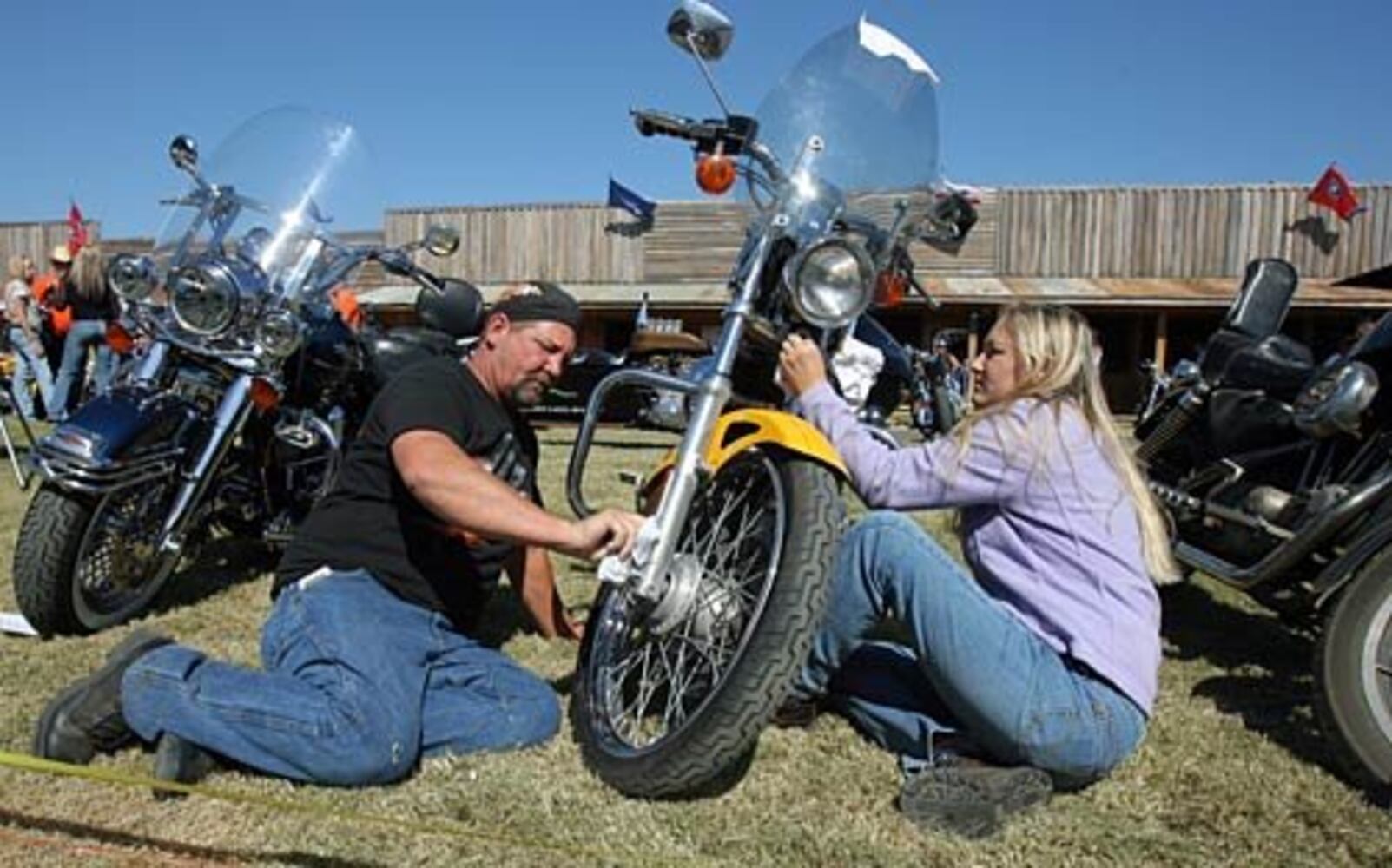 Bikers party at Georgia's Angel City Rally