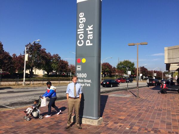 John Duke, a College Park resident for 19 years, thinks money getting spent to build a new arena to house the Atlanta Hawks’ D-League would be better spent on other causes. Photo by Bill Torpy