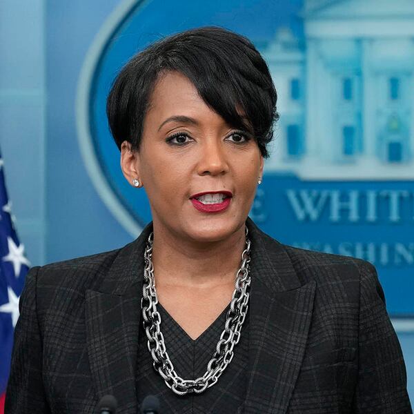 Keisha Lance Bottoms, an alum of Frederick Douglass High School, shown here in 2023. (Susan Walsh/AP)