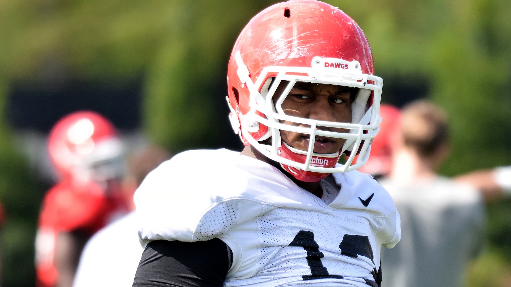 April 10, 2018: Georgia Bulldogs football practice