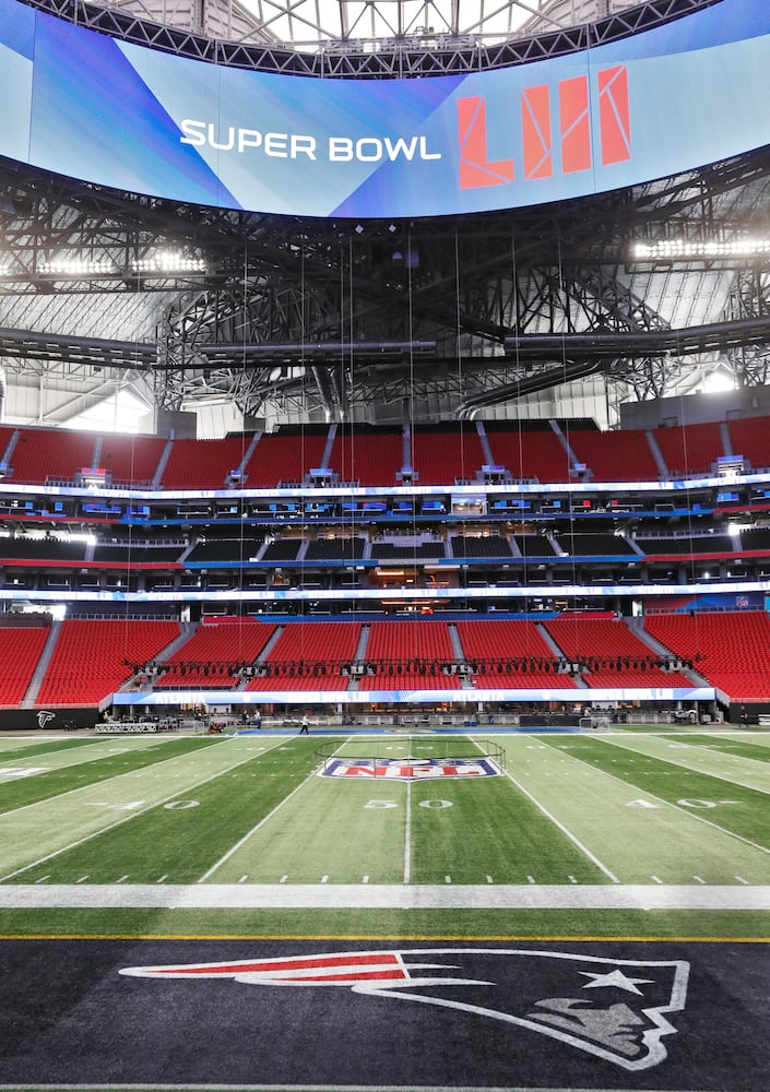 Photos: The field is shaping up for Atlanta’s Super Bowl