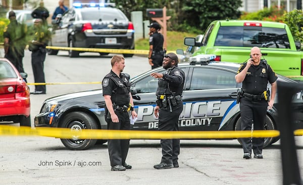 DeKalb County police are investigating the shooting death of a woman Friday on Wyndam Drive. JOHN SPINK / JSPINK@AJC.COM