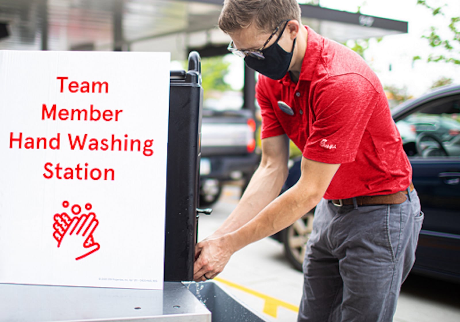 Chick-fil-A is installing new outdoor handwashing stations at its locations.